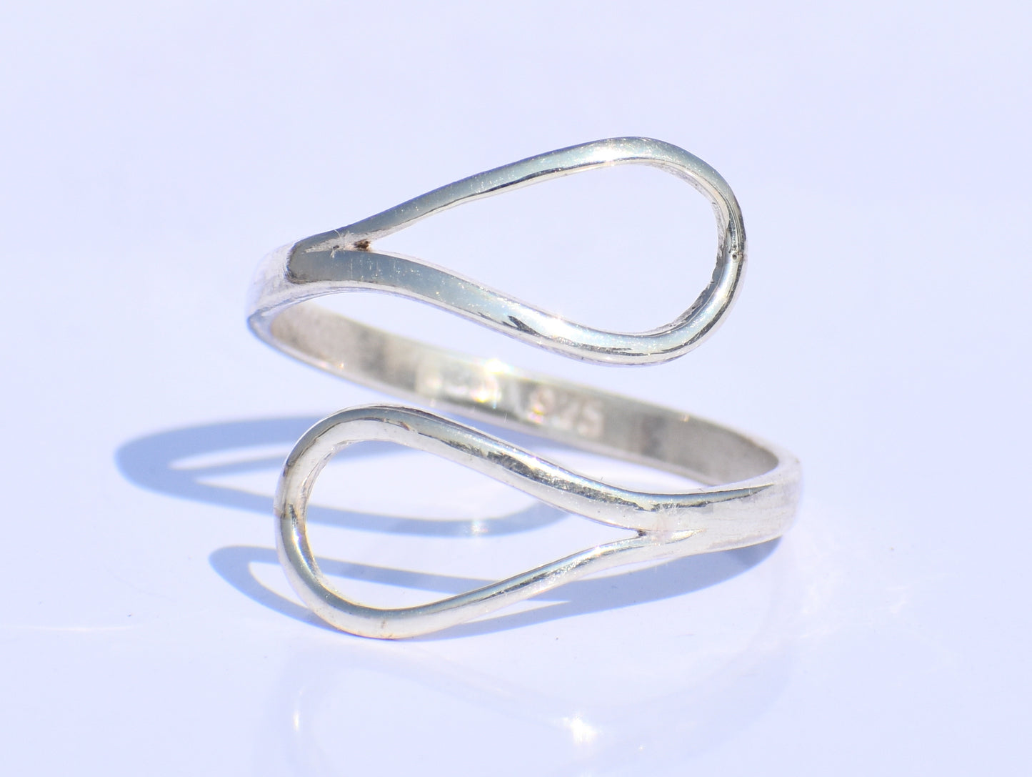 Silver Adjustable Ring, 925 Sterling Silver Ring, Handmade Ring, Hollow Ring, Silver Boho Ring, Silver Thin Ring, Open Silver Ring, Gift Her