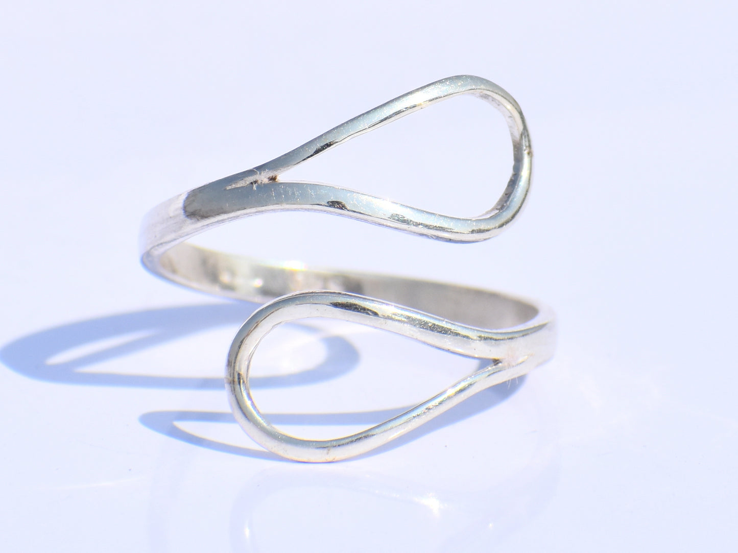 Silver Adjustable Ring, 925 Sterling Silver Ring, Handmade Ring, Hollow Ring, Silver Boho Ring, Silver Thin Ring, Open Silver Ring, Gift Her