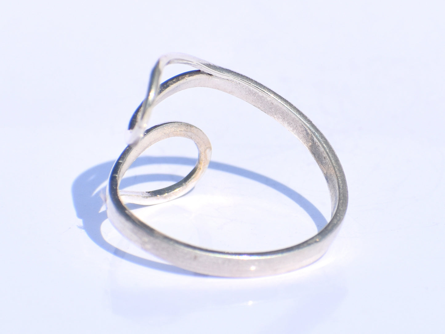 Silver Adjustable Ring, 925 Sterling Silver Ring, Handmade Ring, Hollow Ring, Silver Boho Ring, Silver Thin Ring, Open Silver Ring, Gift Her