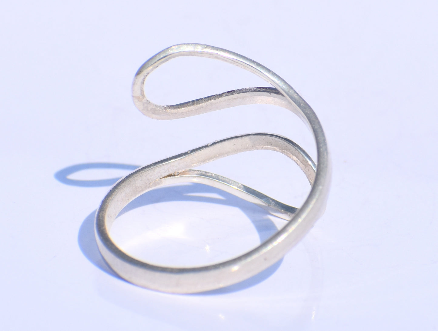 Silver Adjustable Ring, 925 Sterling Silver Ring, Handmade Ring, Hollow Ring, Silver Boho Ring, Silver Thin Ring, Open Silver Ring, Gift Her