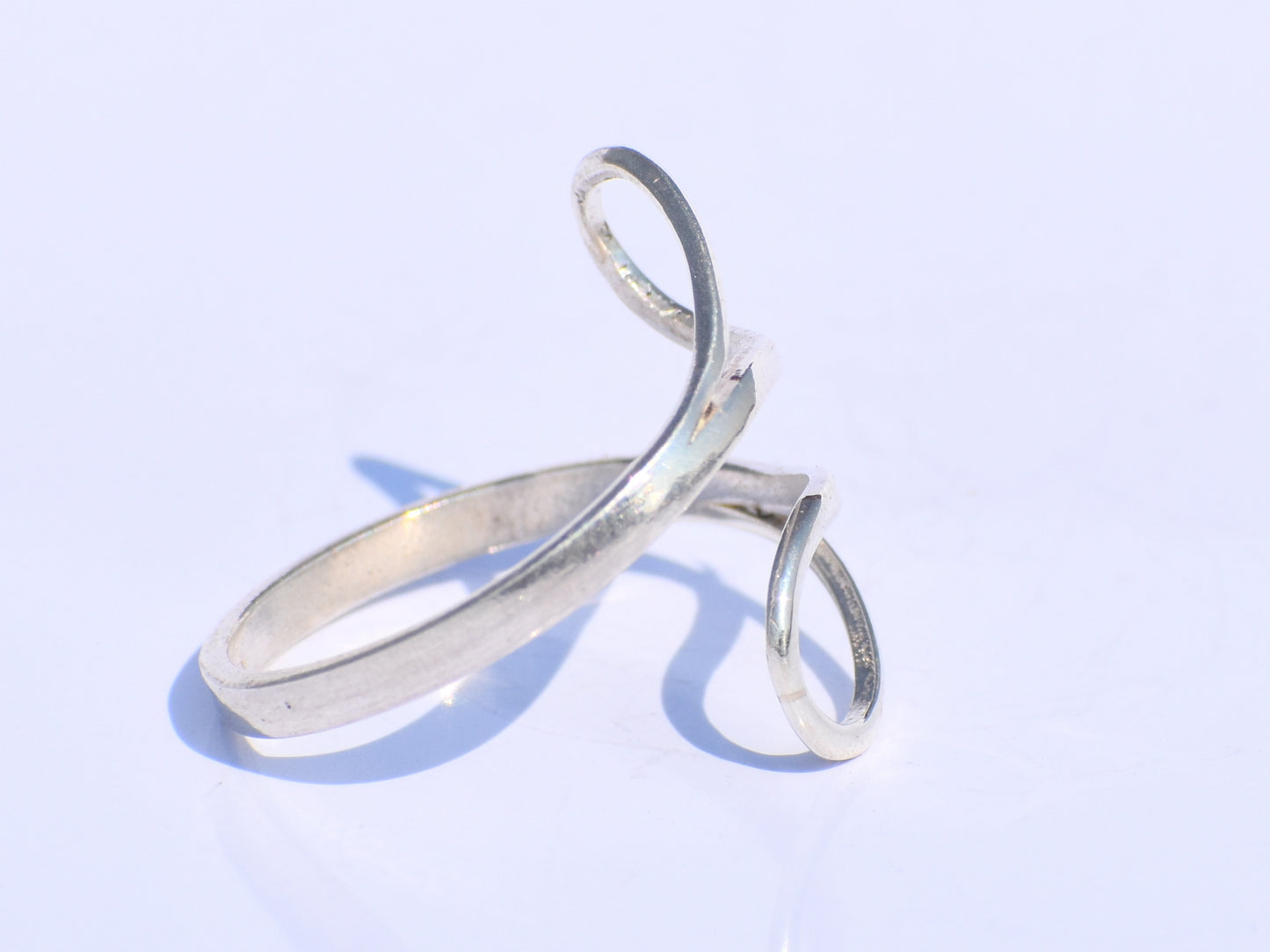 Silver Adjustable Ring, 925 Sterling Silver Ring, Handmade Ring, Hollow Ring, Silver Boho Ring, Silver Thin Ring, Open Silver Ring, Gift Her