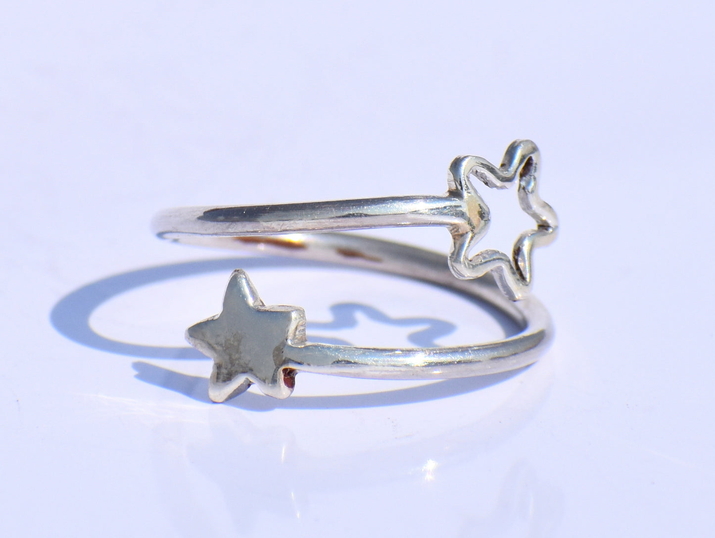 Silver Star Ring, Hollow Star Ring, 925 Sterling Silver Ring, Adjustable Ring, Handmade Ring, Minimalist Ring, Unisex Jewelry, Bohemian Ring