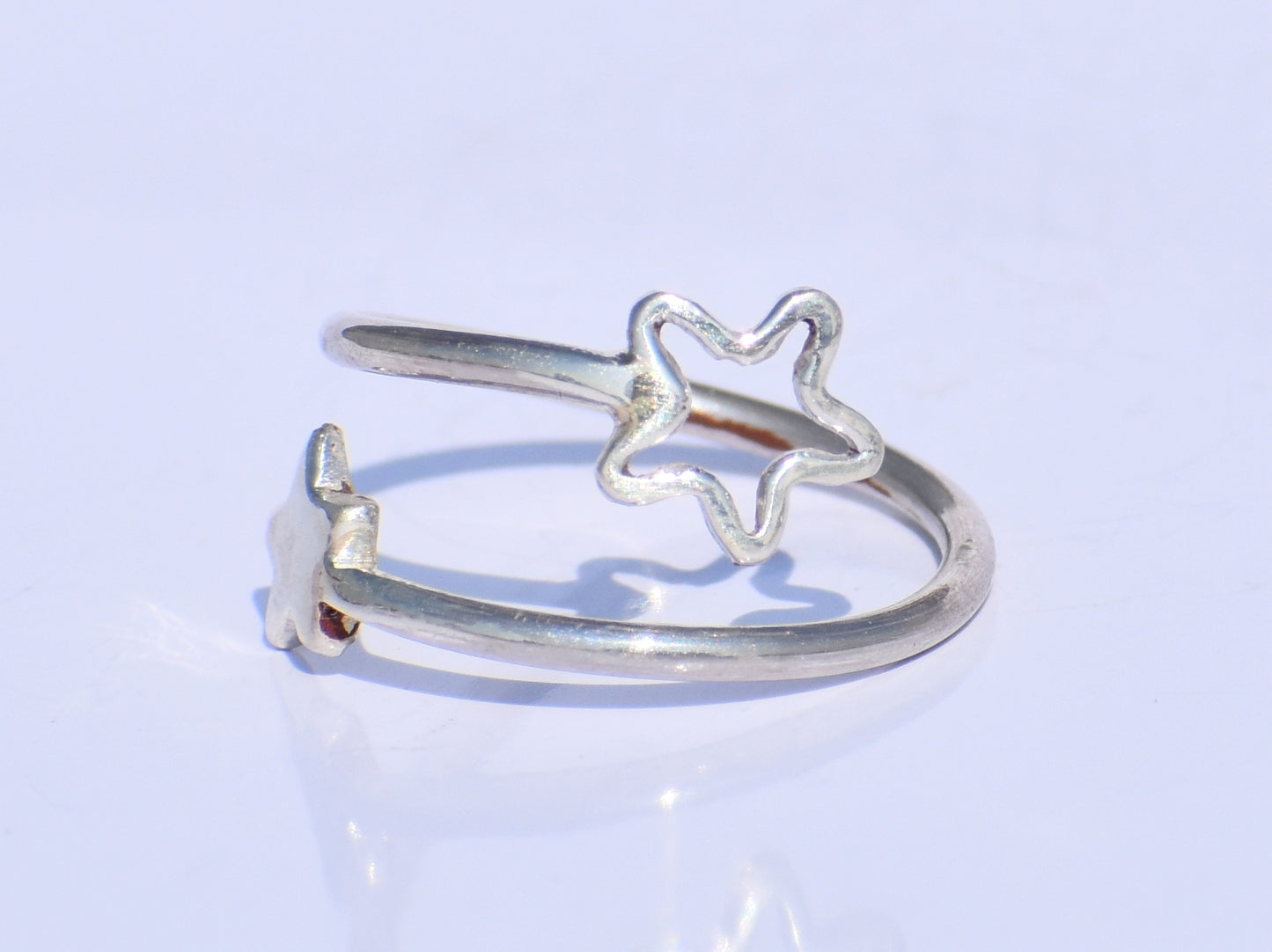 Silver Star Ring, Hollow Star Ring, 925 Sterling Silver Ring, Adjustable Ring, Handmade Ring, Minimalist Ring, Unisex Jewelry, Bohemian Ring