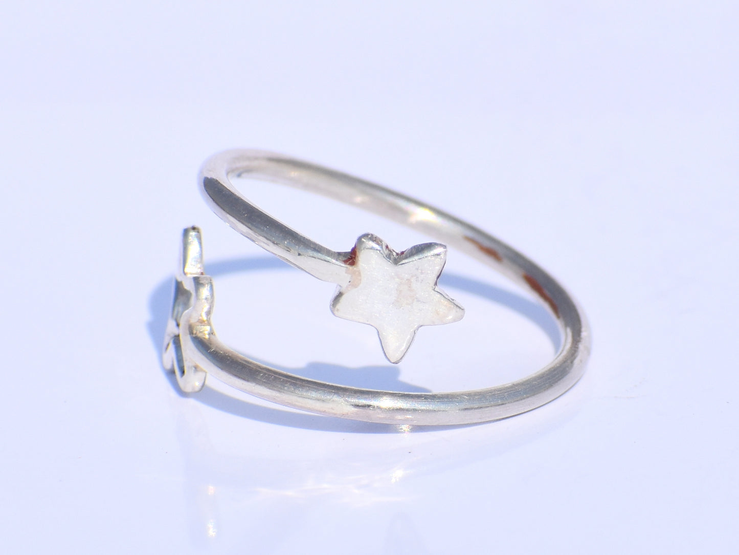 Silver Star Ring, Hollow Star Ring, 925 Sterling Silver Ring, Adjustable Ring, Handmade Ring, Minimalist Ring, Unisex Jewelry, Bohemian Ring