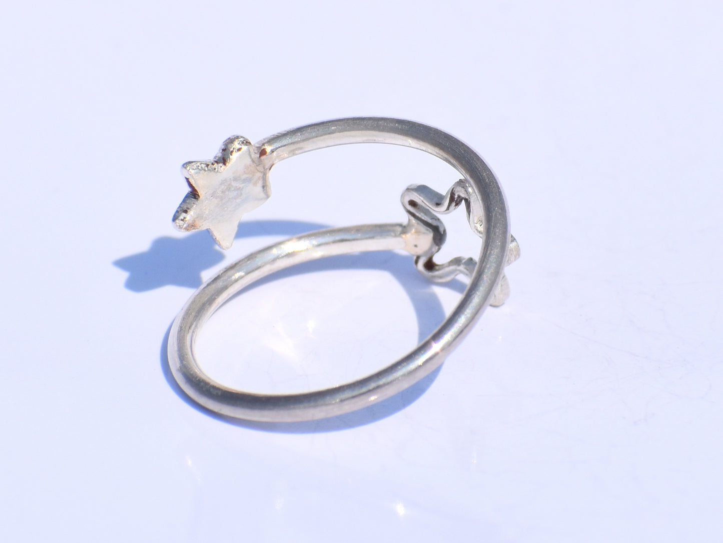 Silver Star Ring, Hollow Star Ring, 925 Sterling Silver Ring, Adjustable Ring, Handmade Ring, Minimalist Ring, Unisex Jewelry, Bohemian Ring
