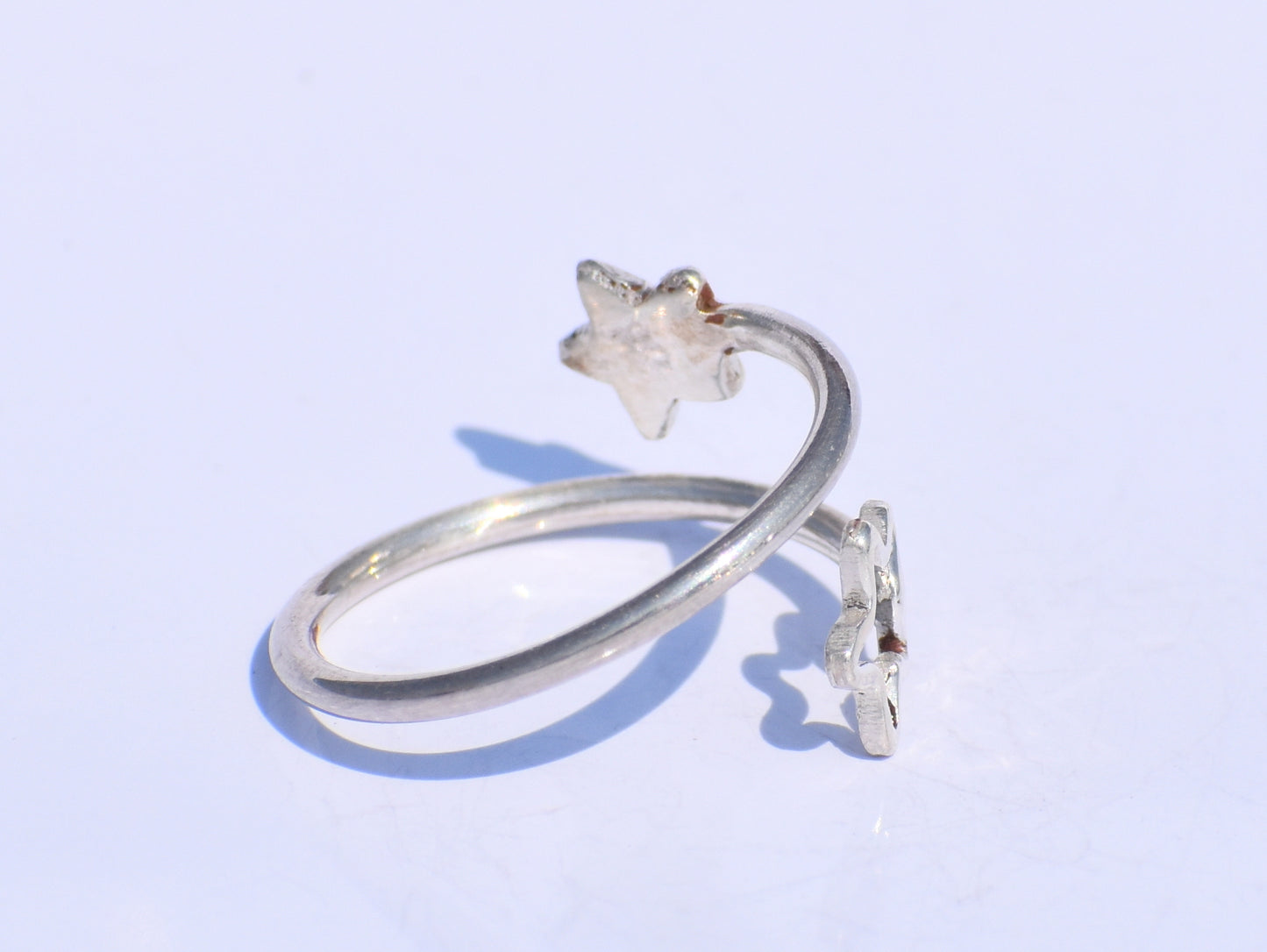 Silver Star Ring, Hollow Star Ring, 925 Sterling Silver Ring, Adjustable Ring, Handmade Ring, Minimalist Ring, Unisex Jewelry, Bohemian Ring