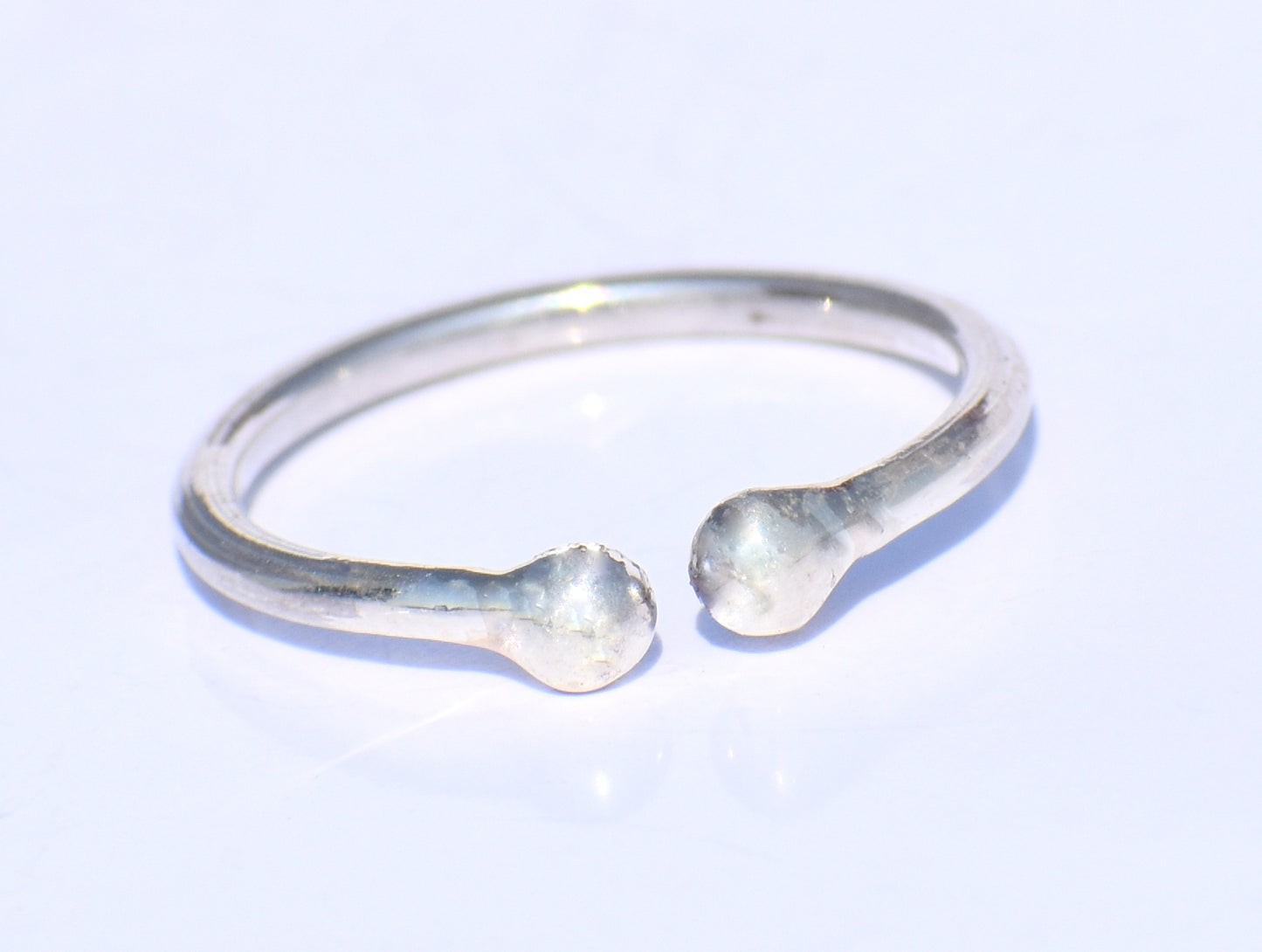 Minimalist Open Ring, Beads Ring, 925 Silver Ring, Handmade Ring, Dainty Silver Ring, Stacking Ring, Adjustable Silver Ring, Valentine Gift