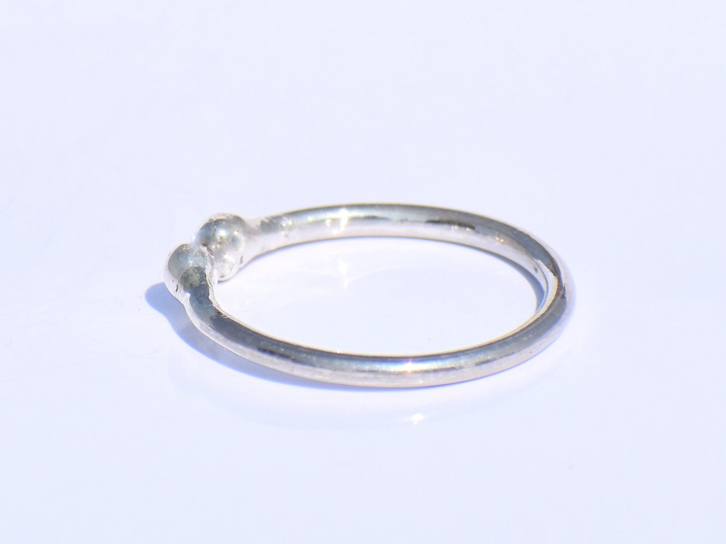 Minimalist Open Ring, Beads Ring, 925 Silver Ring, Handmade Ring, Dainty Silver Ring, Stacking Ring, Adjustable Silver Ring, Valentine Gift