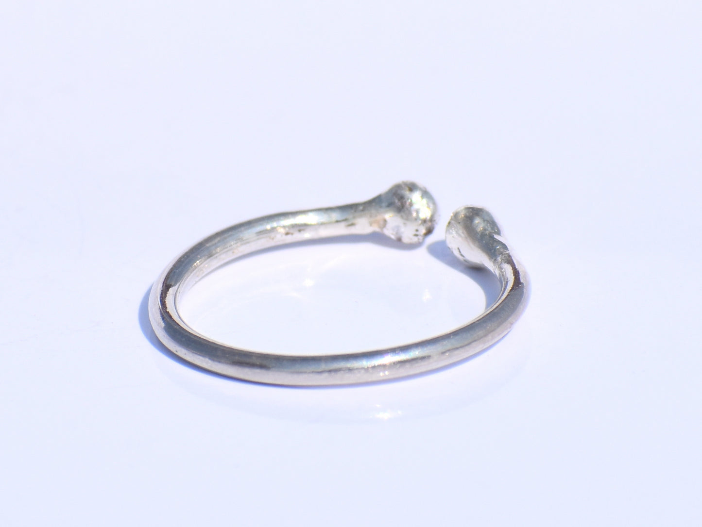 Minimalist Open Ring, Beads Ring, 925 Silver Ring, Handmade Ring, Dainty Silver Ring, Stacking Ring, Adjustable Silver Ring, Valentine Gift