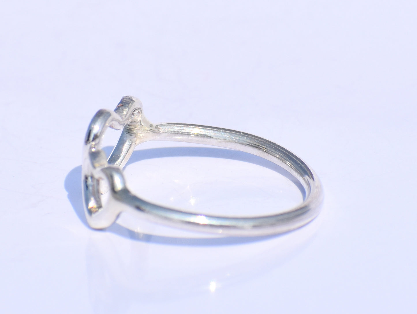 Silver Heart Ring, Double Heart Ring, 925 Silver Ring, Handmade Ring, Statement Ring, Delicate Fine Jewelry, Stacking Ring, Heart Jewellery