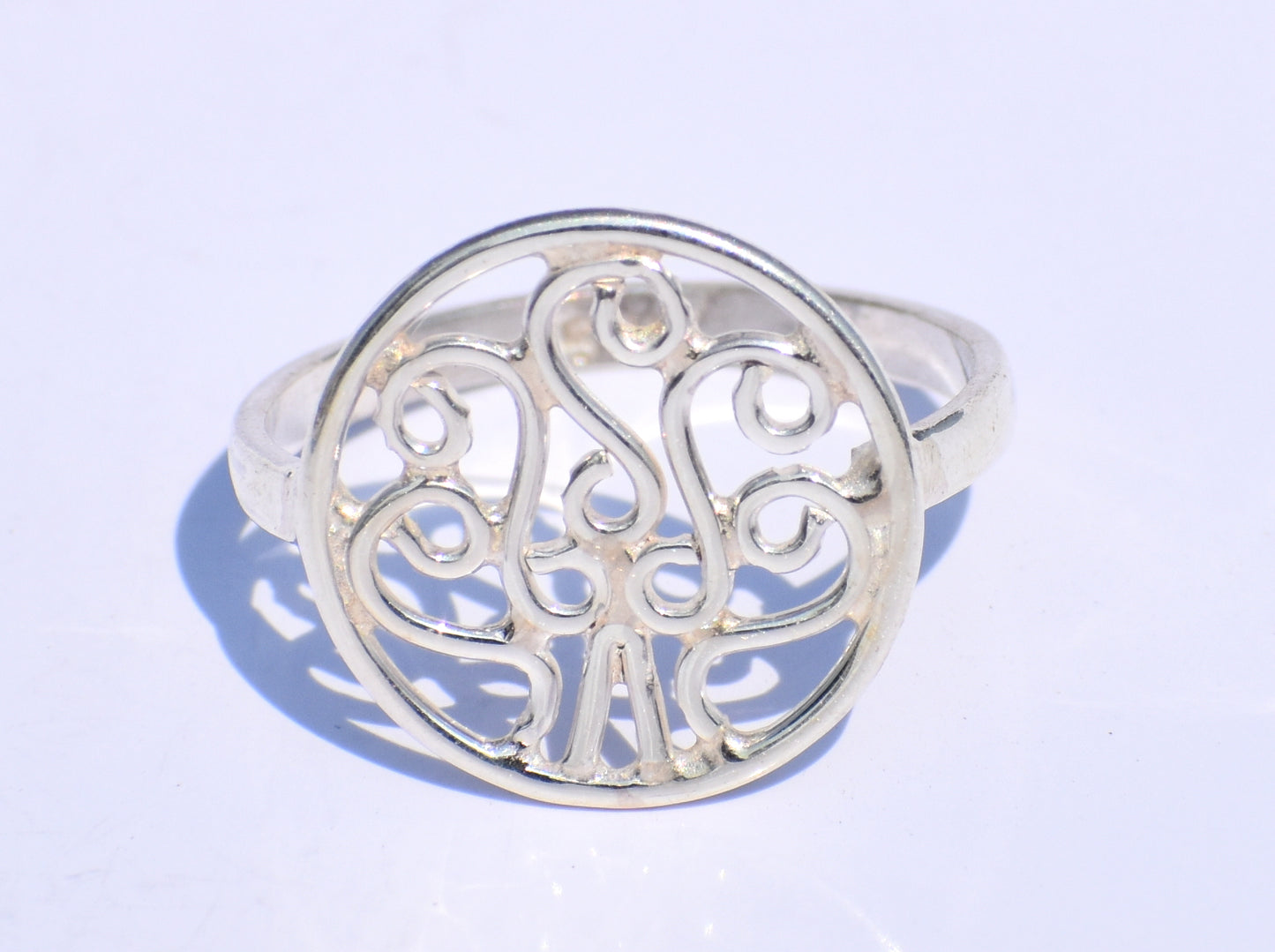 Spiral Ring, Silver Handcrafted Ring, 925 Sterling Silver Ring, Silver Tree Ring, Silver Dainty Ring, Silver Thin Ring, Silver Promise Ring