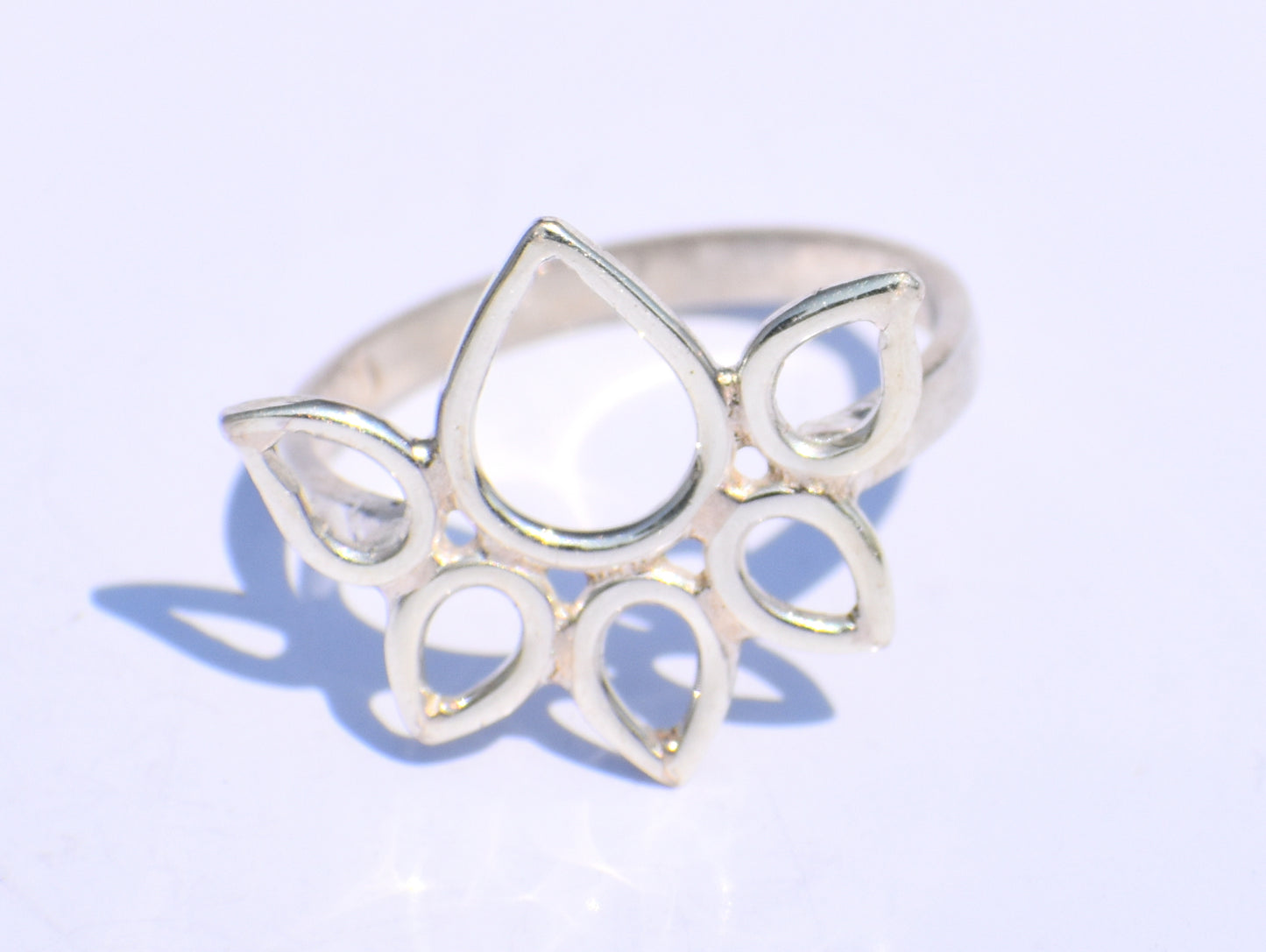 Silver Lotus Ring, Handmade Ring, 925 Sterling Silver Ring, Silver Flower Ring, Women Fashion Ring, Wedding Gift, Anniversary gift For Women