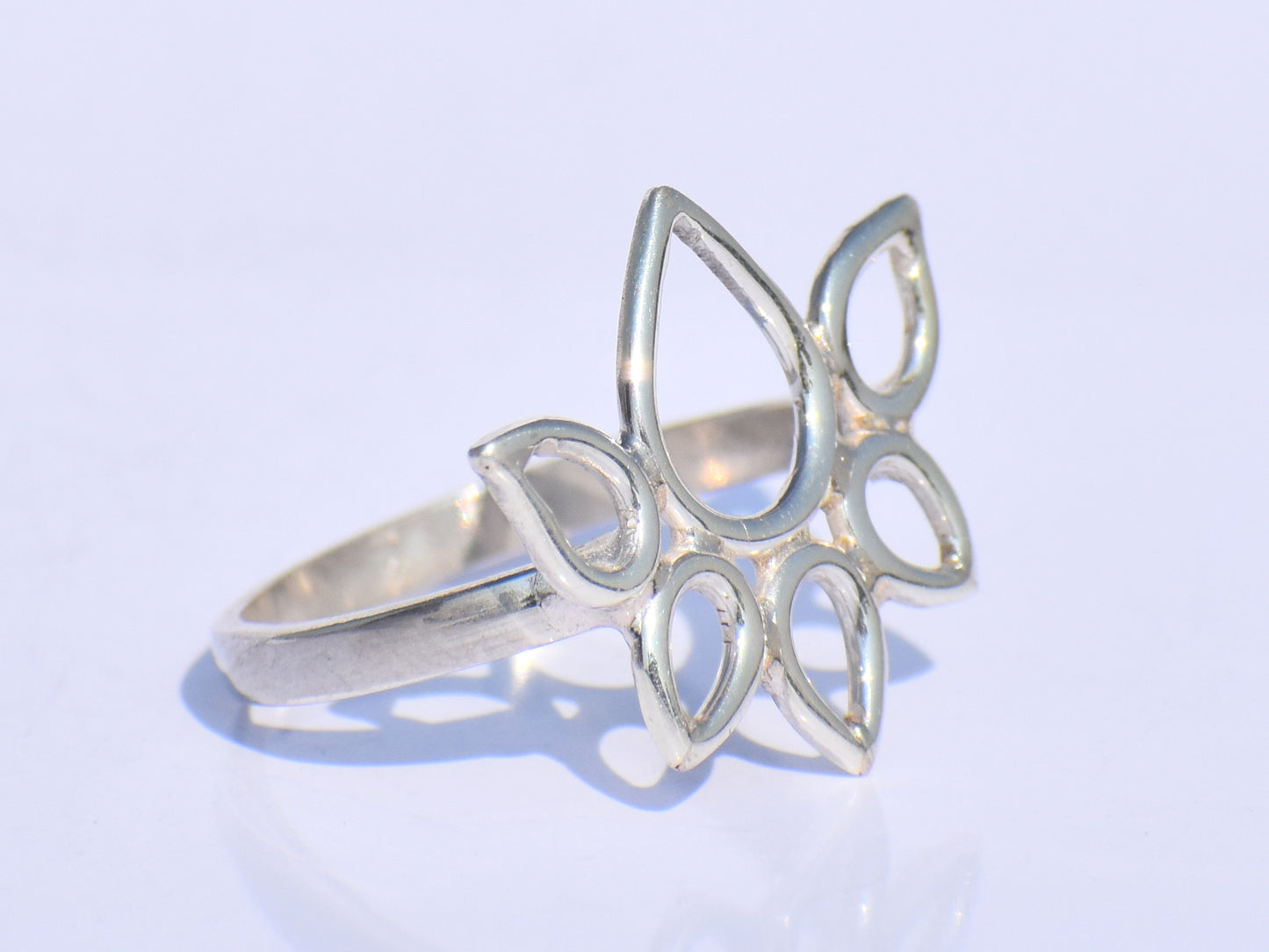 Silver Lotus Ring, Handmade Ring, 925 Sterling Silver Ring, Silver Flower Ring, Women Fashion Ring, Wedding Gift, Anniversary gift For Women