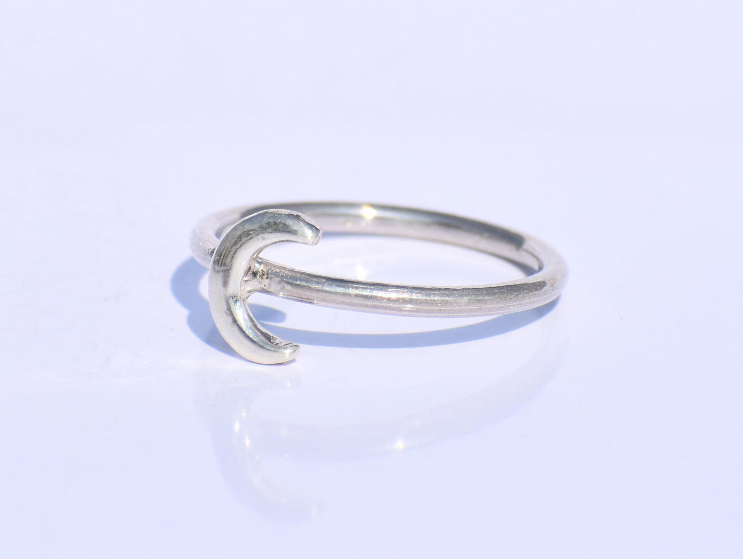 Crescent Moon Ring, 925 Sterling Silver Ring, Minimalist Ring, Silver Moon Ring, Handmade Ring, Unisex Jewelry, Promise Ring, Gift For Women