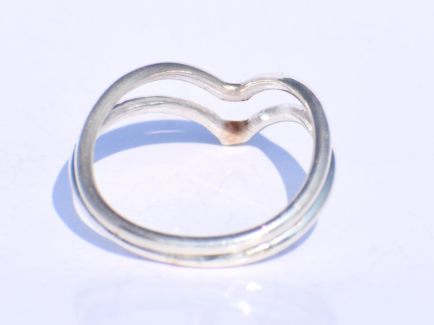 Silver Chevron Ring, Silver Thumb Ring, Minimalist Ring, Simple Ring, Knuckle Ring, Double V Ring, Stacking Ring, Midi Ring, Knuckle Ring