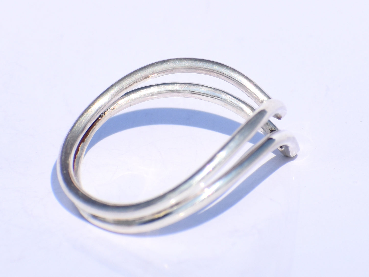 Silver Chevron Ring, Silver Thumb Ring, Minimalist Ring, Simple Ring, Knuckle Ring, Double V Ring, Stacking Ring, Midi Ring, Knuckle Ring