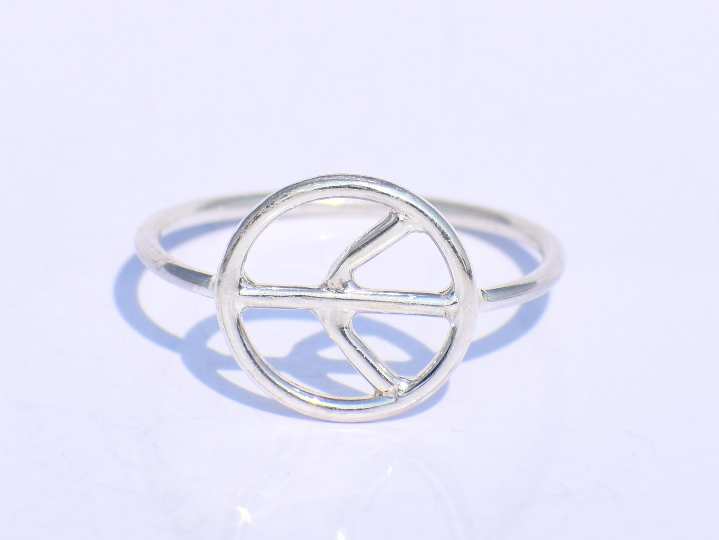 Silver Peace Ring, Silver Hollow Ring, Handmade Ring, 925 Silver Ring, Bohemian Ring, Unisex Jewelry, Knuckle Ring, Yoga Ring, Gift For Her