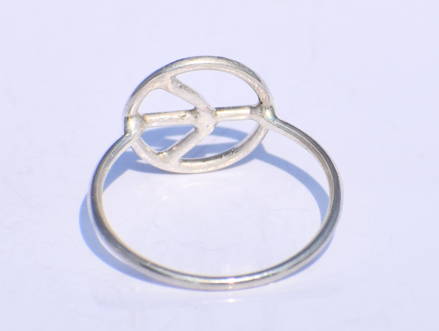Silver Peace Ring, Silver Hollow Ring, Handmade Ring, 925 Silver Ring, Bohemian Ring, Unisex Jewelry, Knuckle Ring, Yoga Ring, Gift For Her