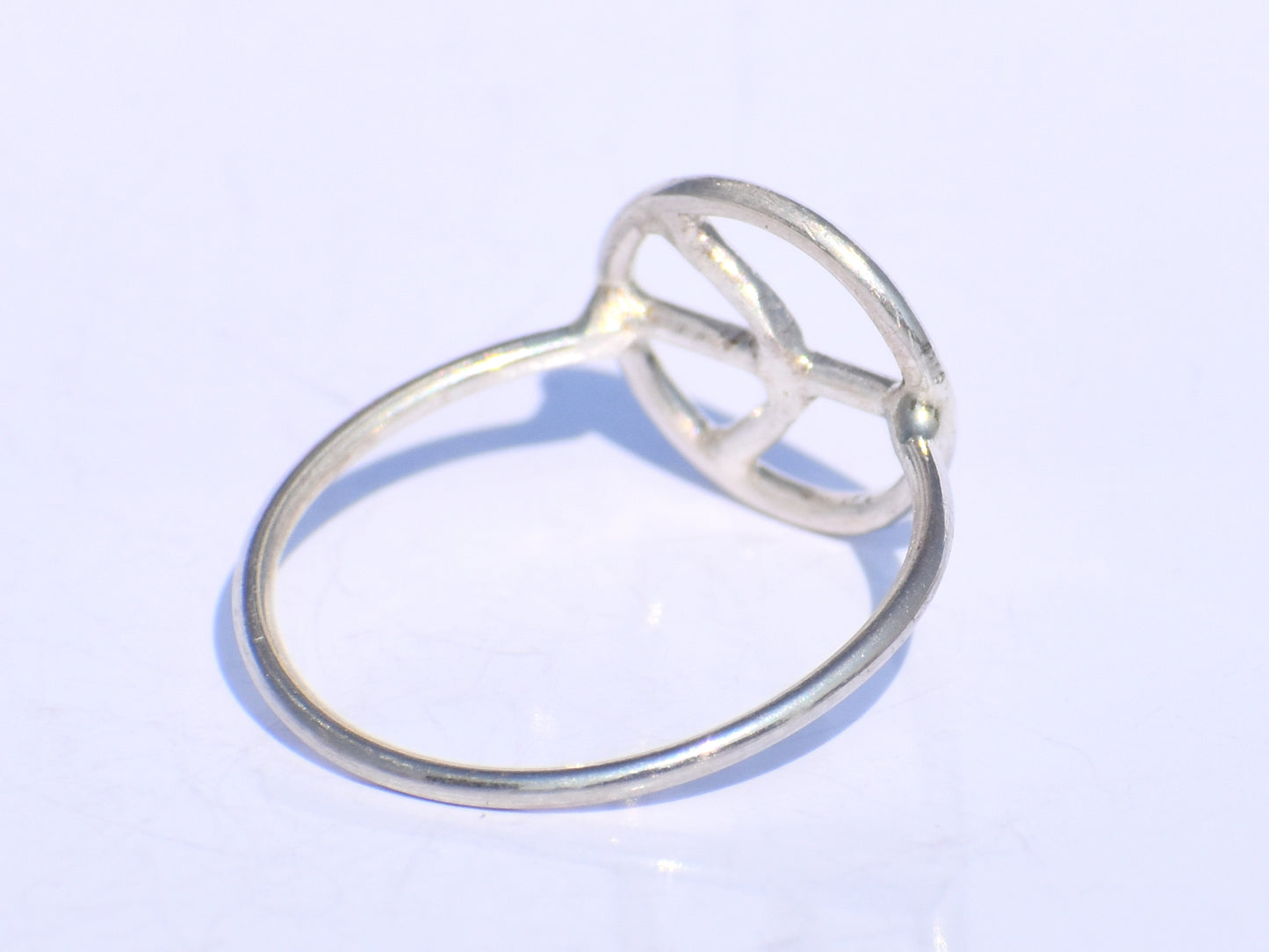 Silver Peace Ring, Silver Hollow Ring, Handmade Ring, 925 Silver Ring, Bohemian Ring, Unisex Jewelry, Knuckle Ring, Yoga Ring, Gift For Her
