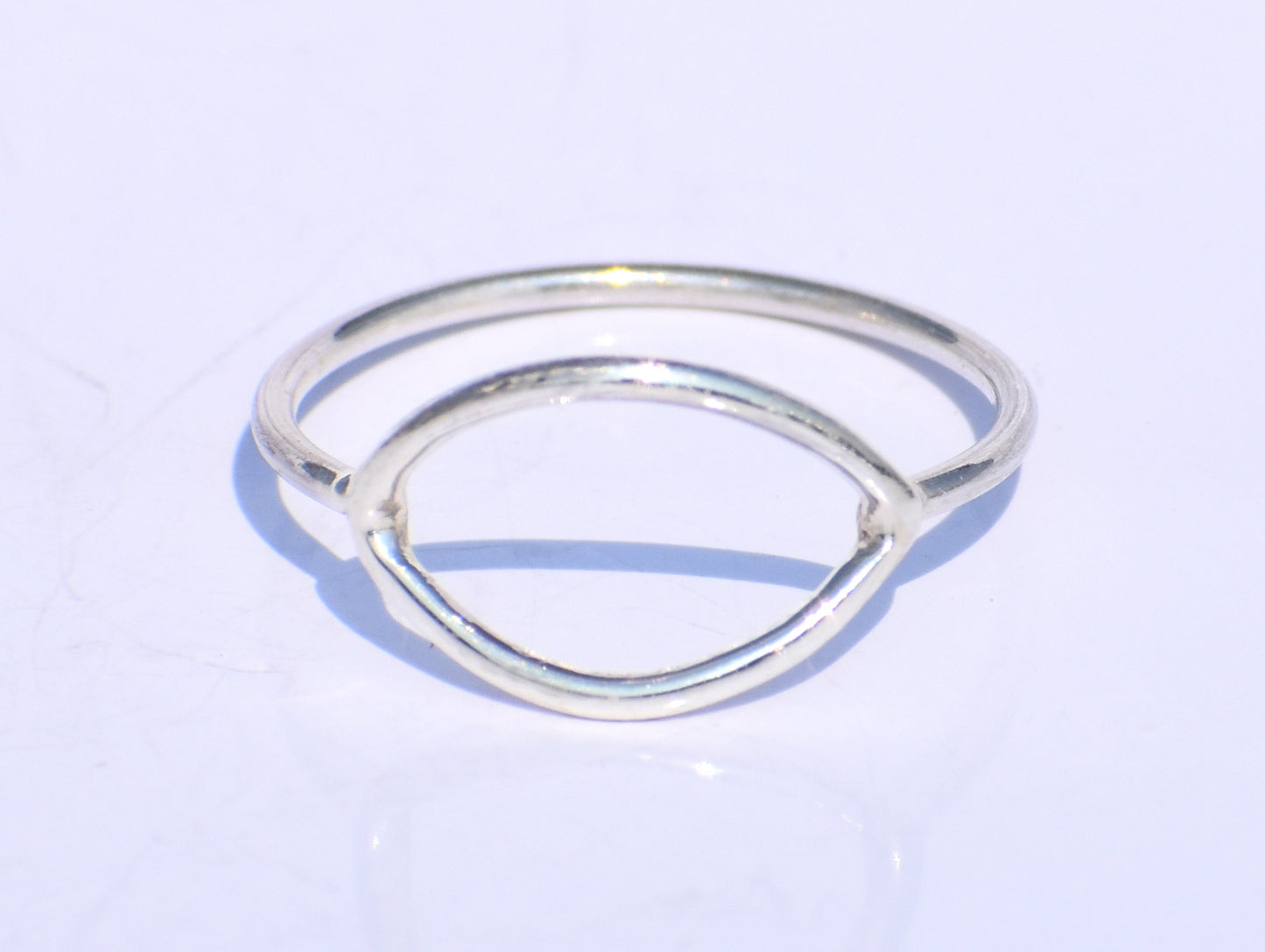 Silver Hollow Ring, Thin Silver Ring, Handmade Ring, Unisex Jewelry, 925 Sterling Silver Ring, Silver Knuckle Ring, Promise Ring, Boho Gift