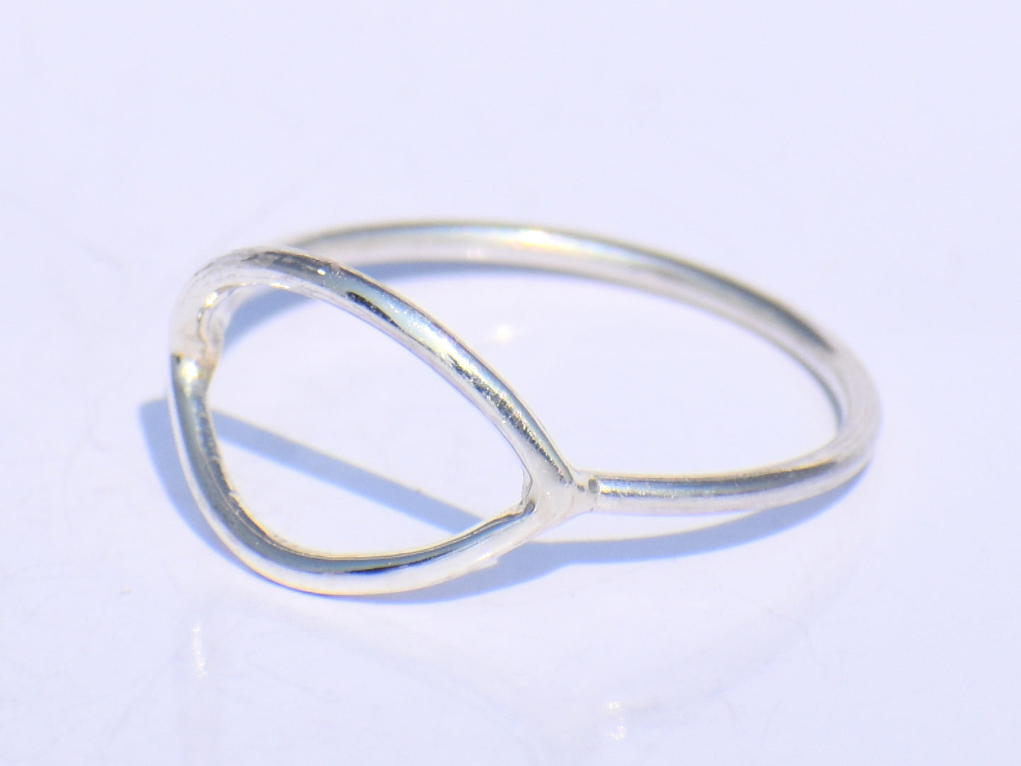 Silver Hollow Ring, Thin Silver Ring, Handmade Ring, Unisex Jewelry, 925 Sterling Silver Ring, Silver Knuckle Ring, Promise Ring, Boho Gift