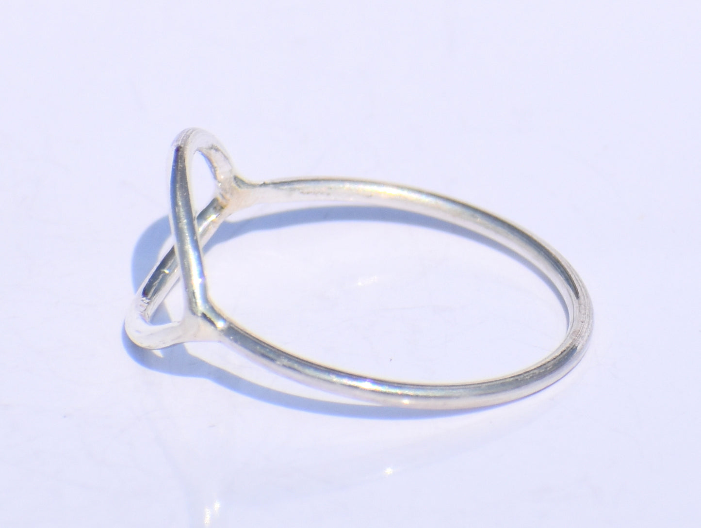 Silver Hollow Ring, Thin Silver Ring, Handmade Ring, Unisex Jewelry, 925 Sterling Silver Ring, Silver Knuckle Ring, Promise Ring, Boho Gift