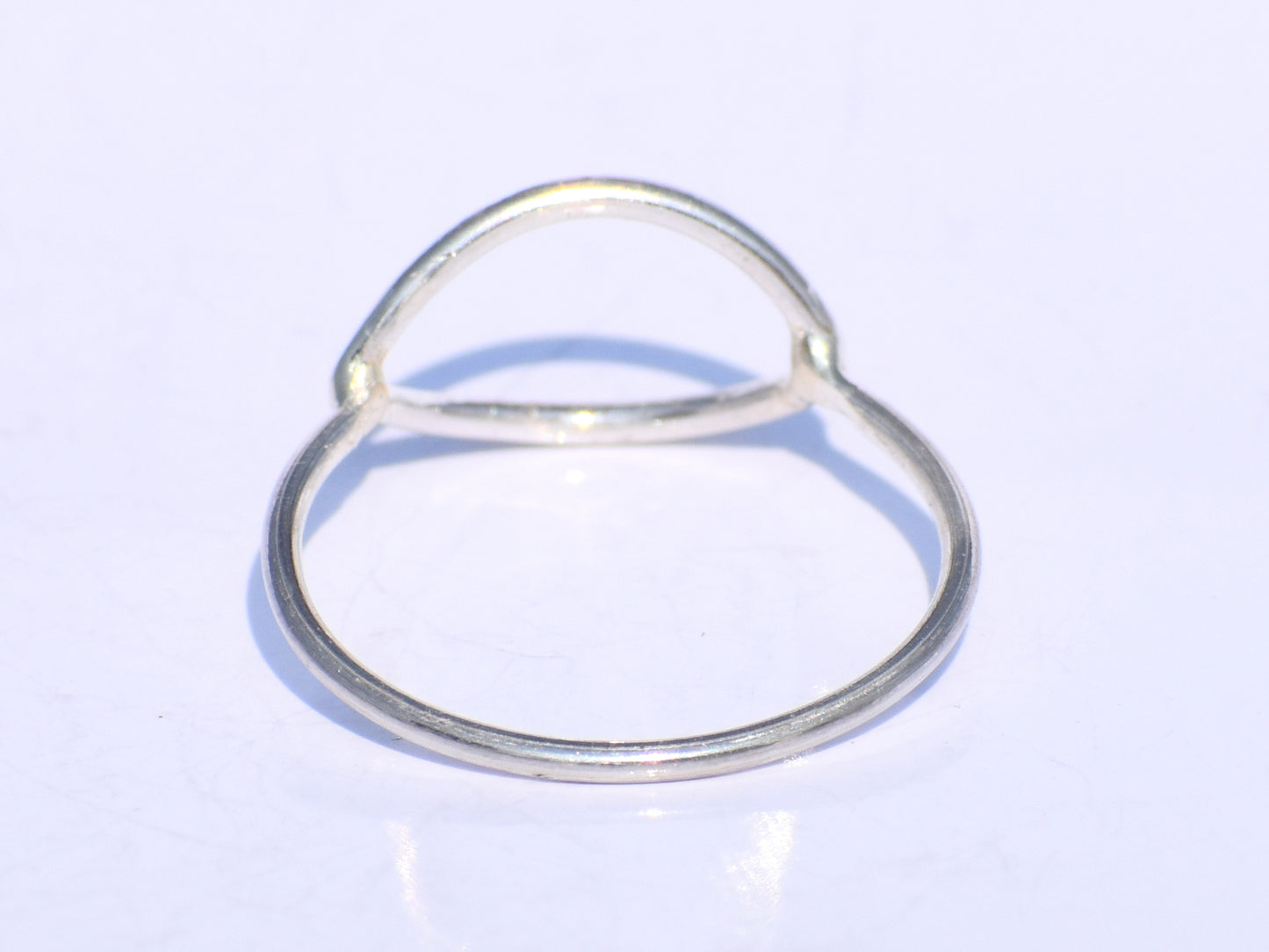 Silver Hollow Ring, Thin Silver Ring, Handmade Ring, Unisex Jewelry, 925 Sterling Silver Ring, Silver Knuckle Ring, Promise Ring, Boho Gift