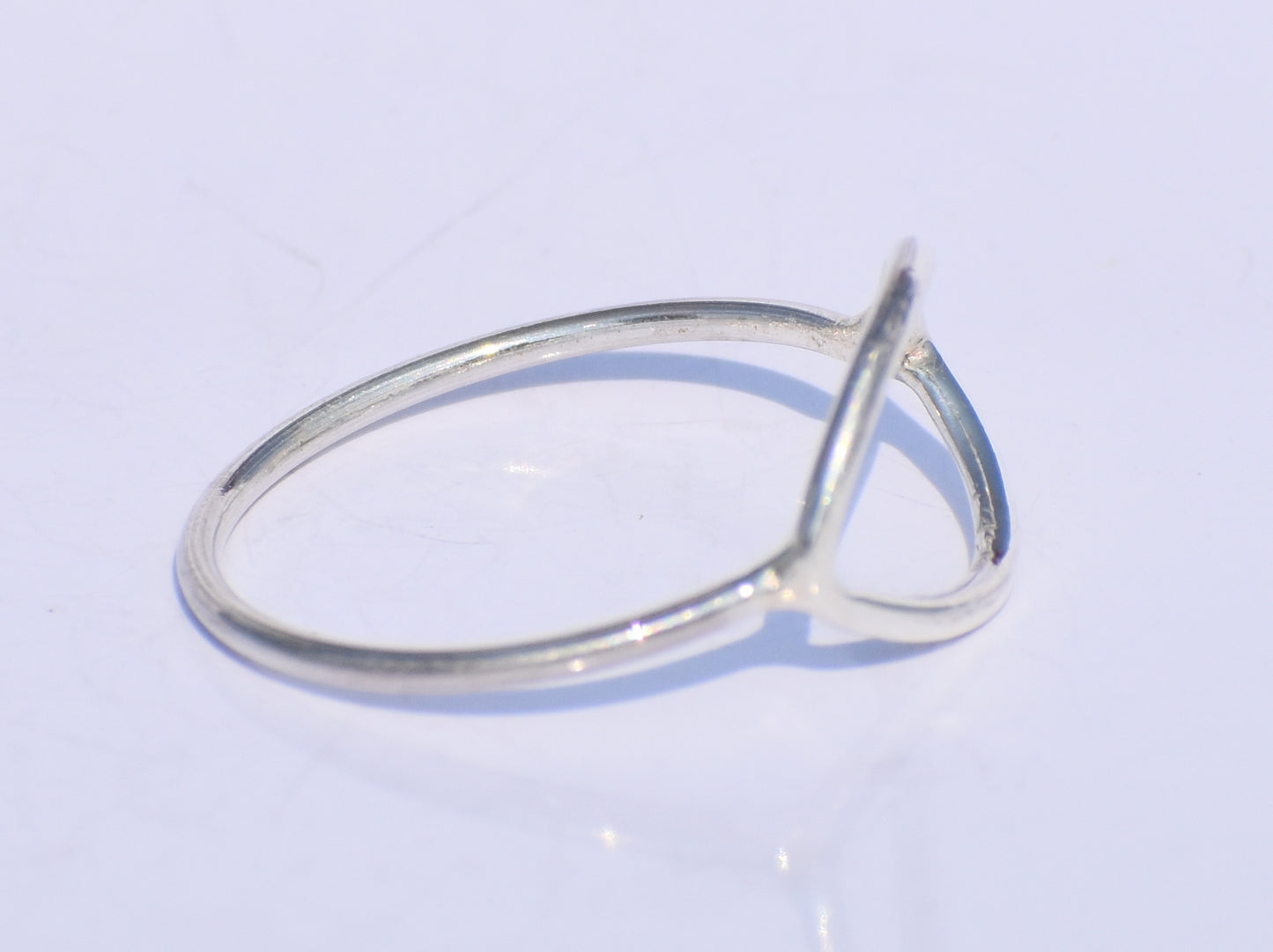 Silver Hollow Ring, Thin Silver Ring, Handmade Ring, Unisex Jewelry, 925 Sterling Silver Ring, Silver Knuckle Ring, Promise Ring, Boho Gift