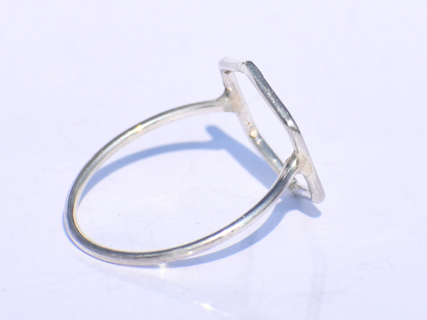Silver Geometric Ring, Silver Hollow Ring, Handmade Ring, 925 Silver Ring, Chunky Ring, Midi Ring, Stacking Ring, Promise Ring, Gift For Her