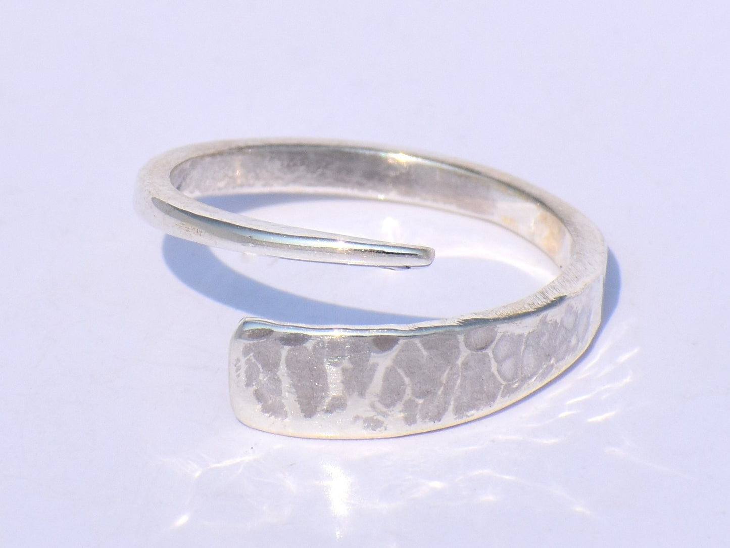925 Silver Ring, Boho Handmade Ring, Open Silver Ring, Band Ring, Hammered Band Ring, Dainty Silver Ring, Unisex Jewelry, Mother's Day Gift