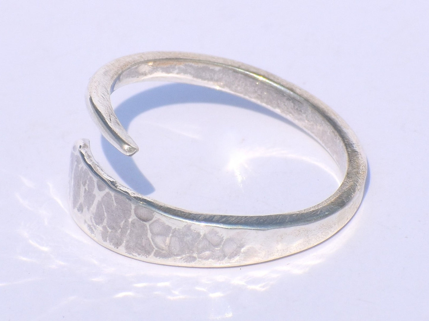 925 Silver Ring, Boho Handmade Ring, Open Silver Ring, Band Ring, Hammered Band Ring, Dainty Silver Ring, Unisex Jewelry, Mother's Day Gift