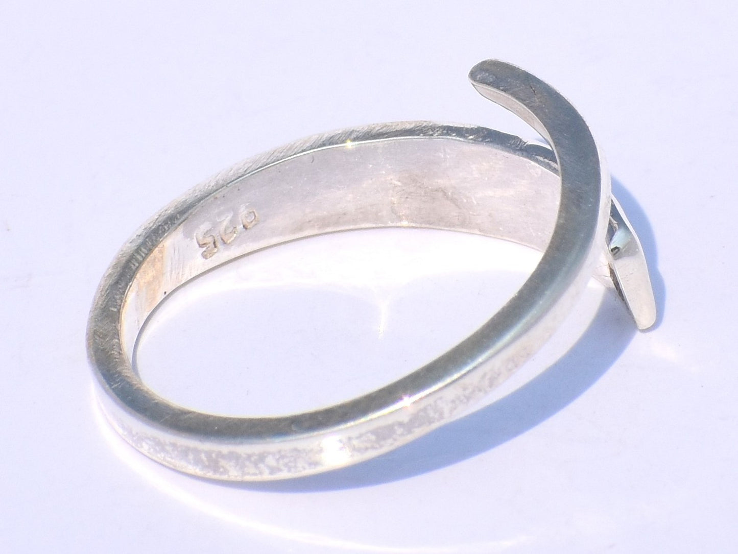 925 Silver Ring, Boho Handmade Ring, Open Silver Ring, Band Ring, Hammered Band Ring, Dainty Silver Ring, Unisex Jewelry, Mother's Day Gift