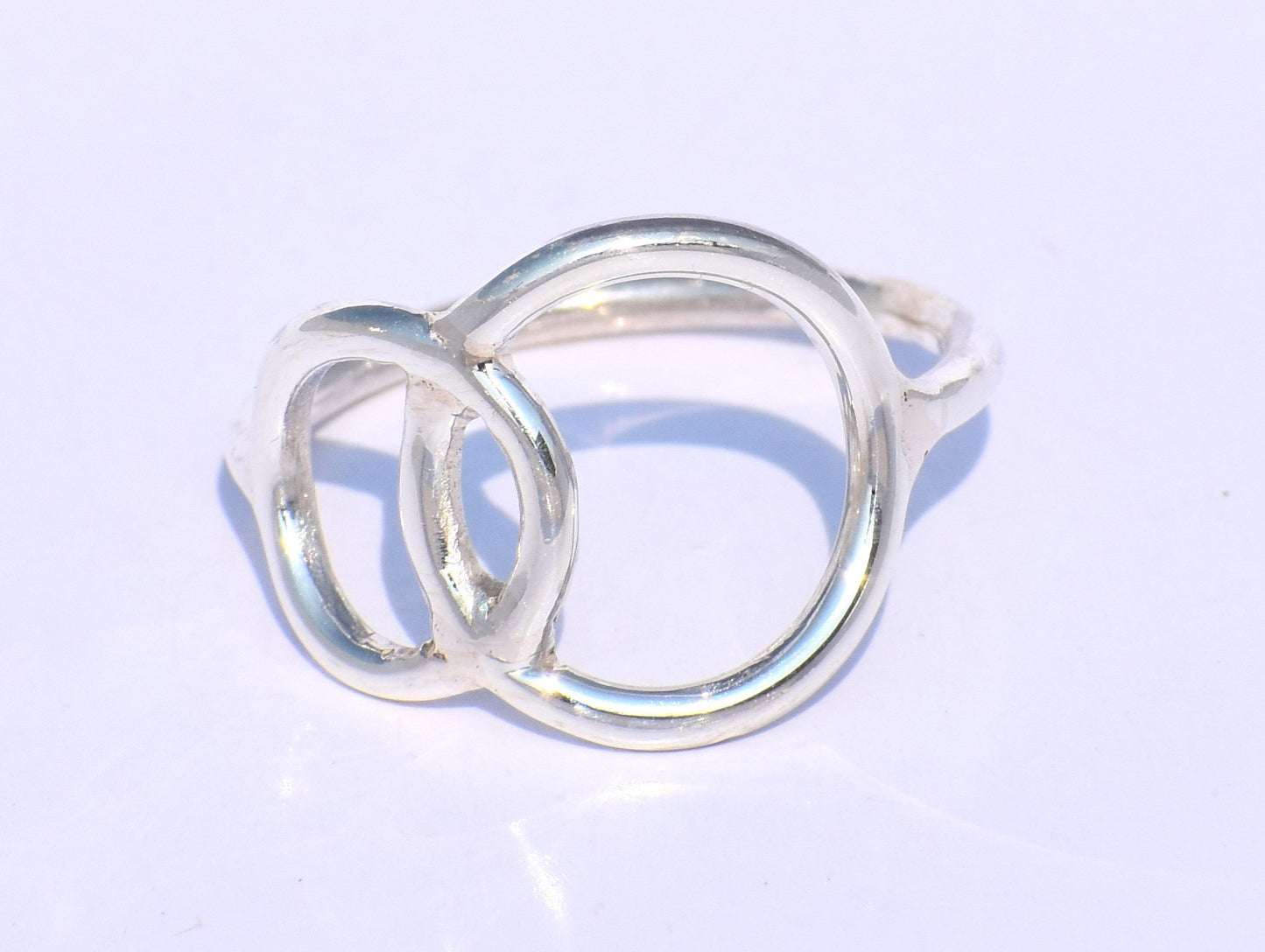 Hollow Ring, Sterling Silver Ring, Handmade Ring, Chunky Ring, Circle Ring, Stacking Ring, Dainty Ring, Fidget Ring, Women Ring, Boho Ring