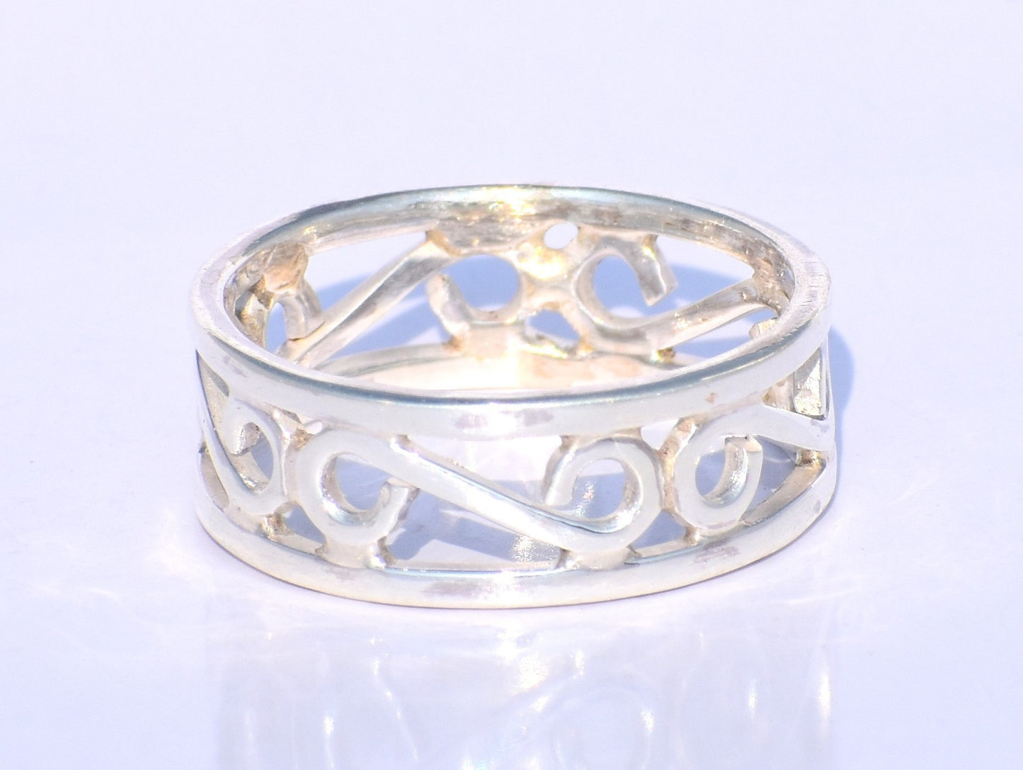 Infinity Spiral Ring, Sterling Silver Ring, Band Ring, Swirly Band Ring, Minimalist Ring, Boho Ring, Wrap Ring, Women Ring, Easter Day Gift