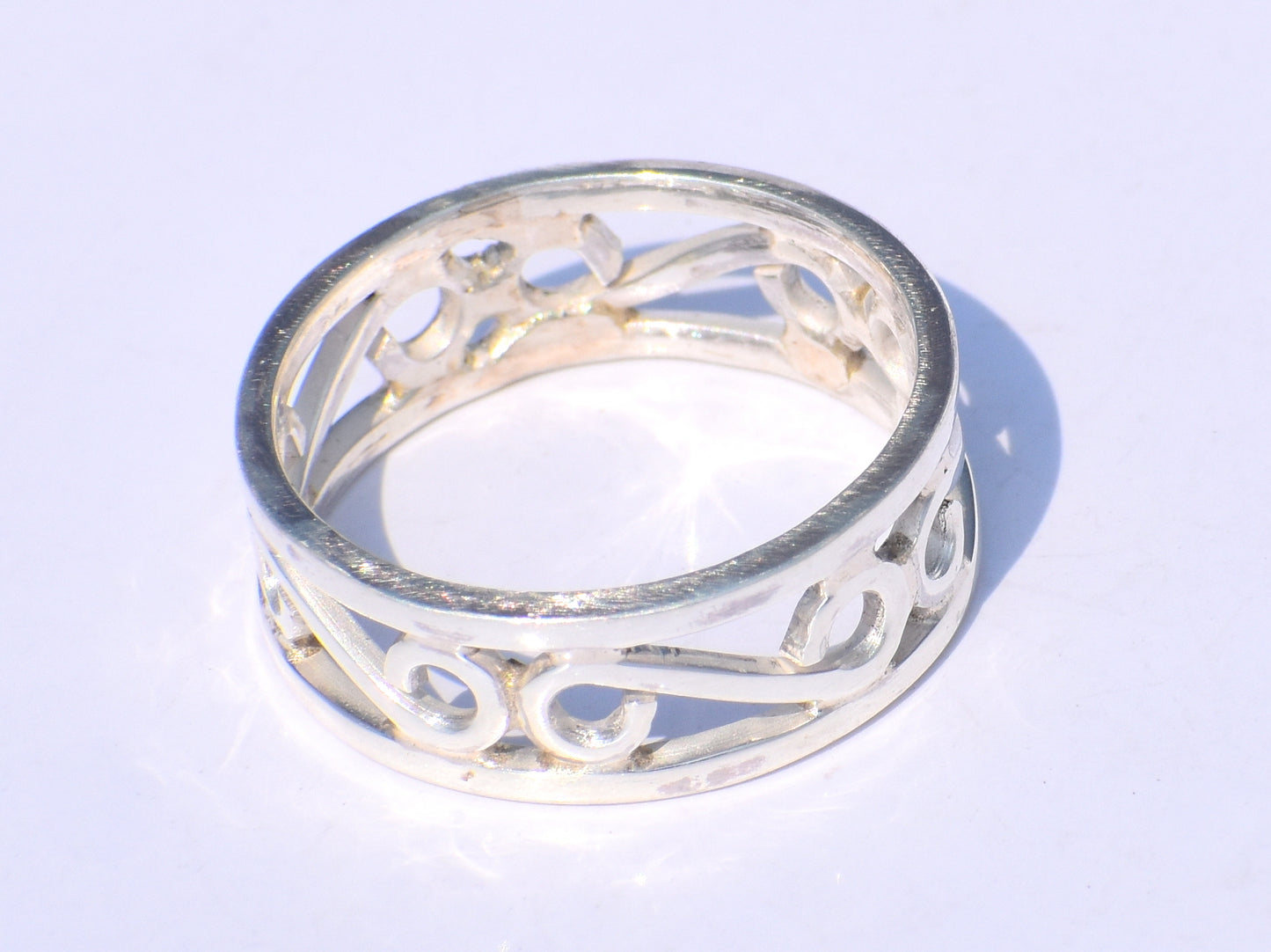 Infinity Spiral Ring, Sterling Silver Ring, Band Ring, Swirly Band Ring, Minimalist Ring, Boho Ring, Wrap Ring, Women Ring, Easter Day Gift