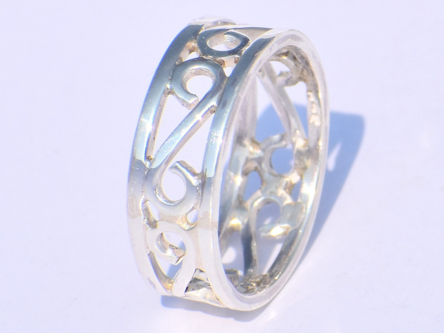Infinity Spiral Ring, Sterling Silver Ring, Band Ring, Swirly Band Ring, Minimalist Ring, Boho Ring, Wrap Ring, Women Ring, Easter Day Gift