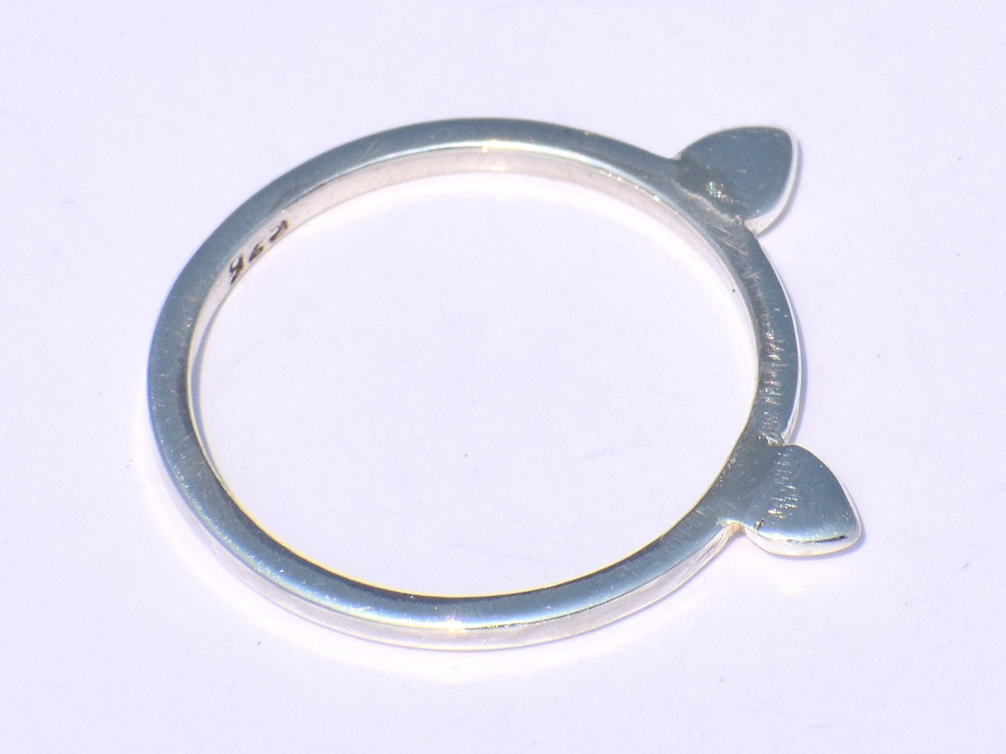 Silver Cat Ring, Animal Ring, Cat Ear Ring, Minimal Ring, Stacking Ring, Sterling Silver Cat Ring, Cat Lover Ring, kitten ring, Gift For Her