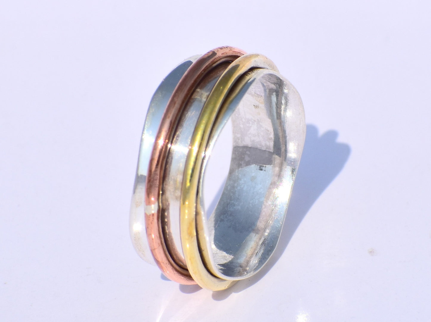 Boho Spinner Ring, Women Ring, Sterling Silver Ring, Silver Spinner Ring, Women Meditation Ring, Anxiety Ring, Thumb Ring, Anniversary Gift