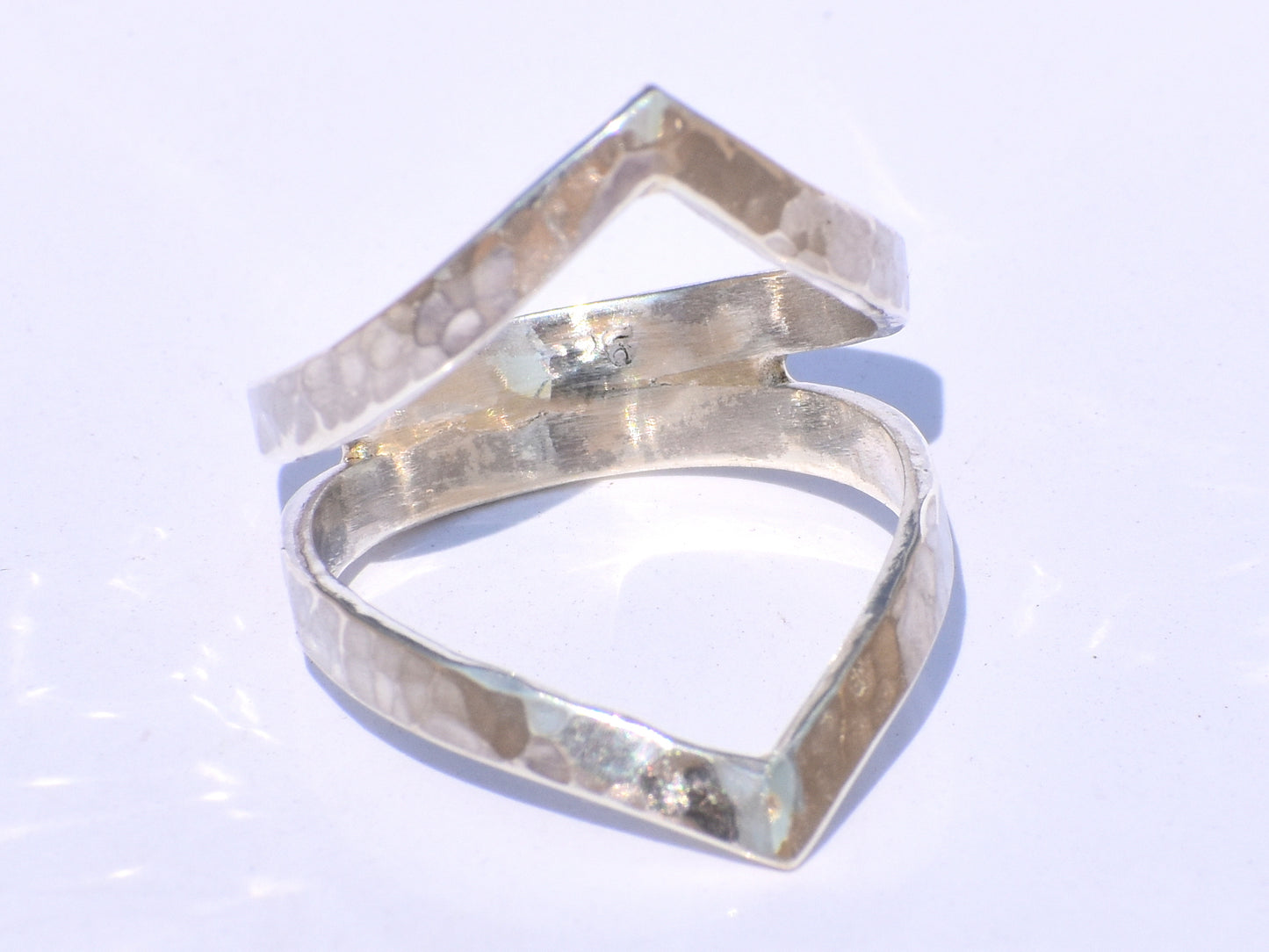 Chevron Ring, Handmade Ring, 925 Silver Ring, Band Ring, Hollow Ring, 925 Silver Ring, Chunky Ring, Unisex Ring, Hammered Ring, Gift For Her
