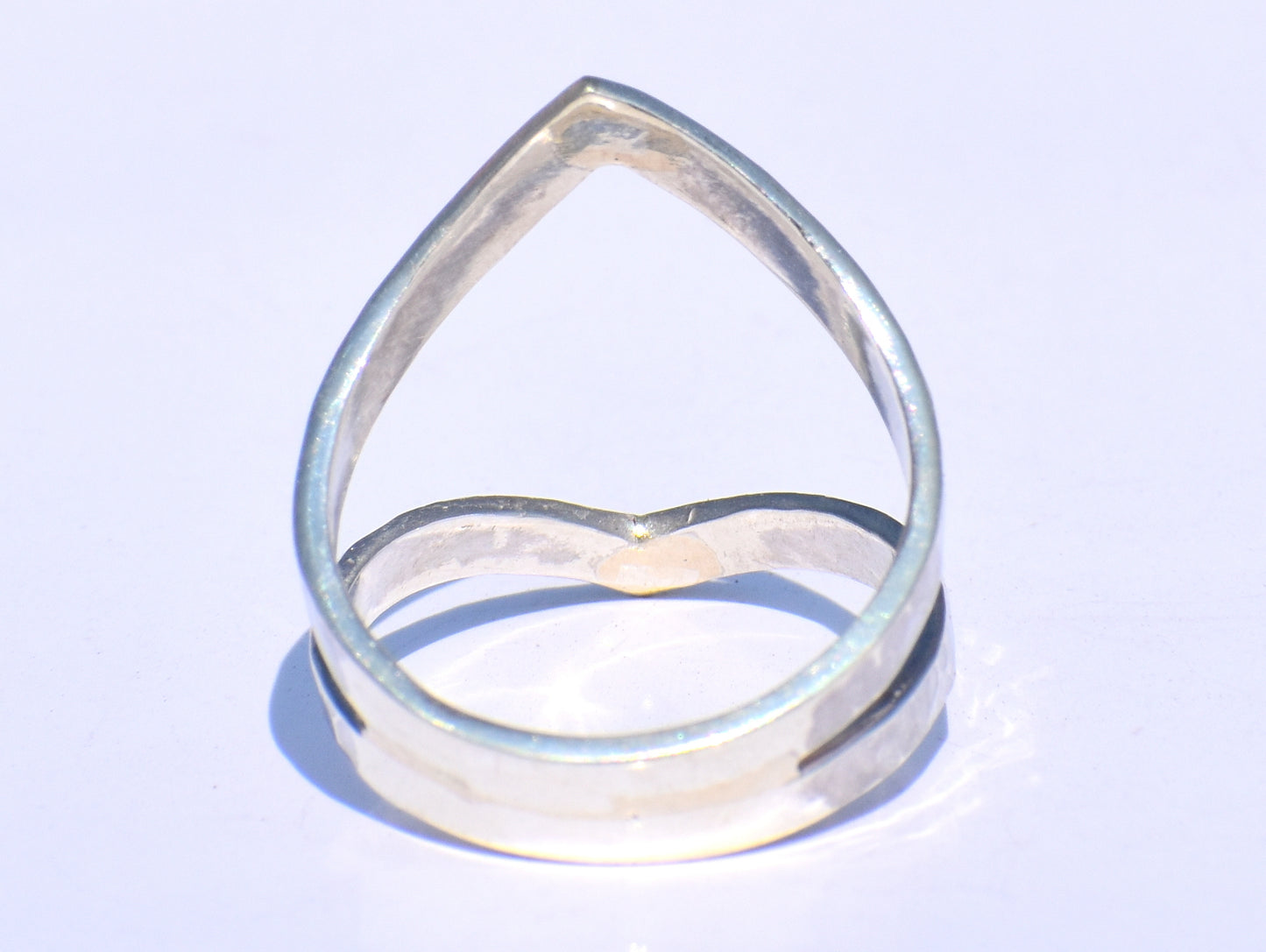 Chevron Ring, Handmade Ring, 925 Silver Ring, Band Ring, Hollow Ring, 925 Silver Ring, Chunky Ring, Unisex Ring, Hammered Ring, Gift For Her