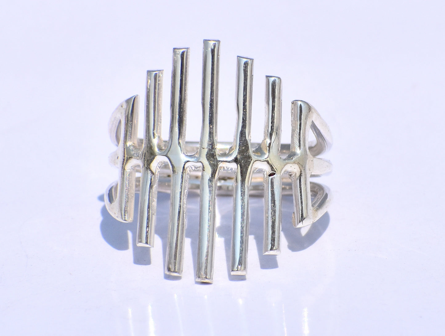 Silver Bar Ring, Crown Ring, Handmade Ring, 925 Sterling Silver Ring, Fidget Ring, Chunky Ring, Best Friend Gift, Statement Ring, Gift Ring