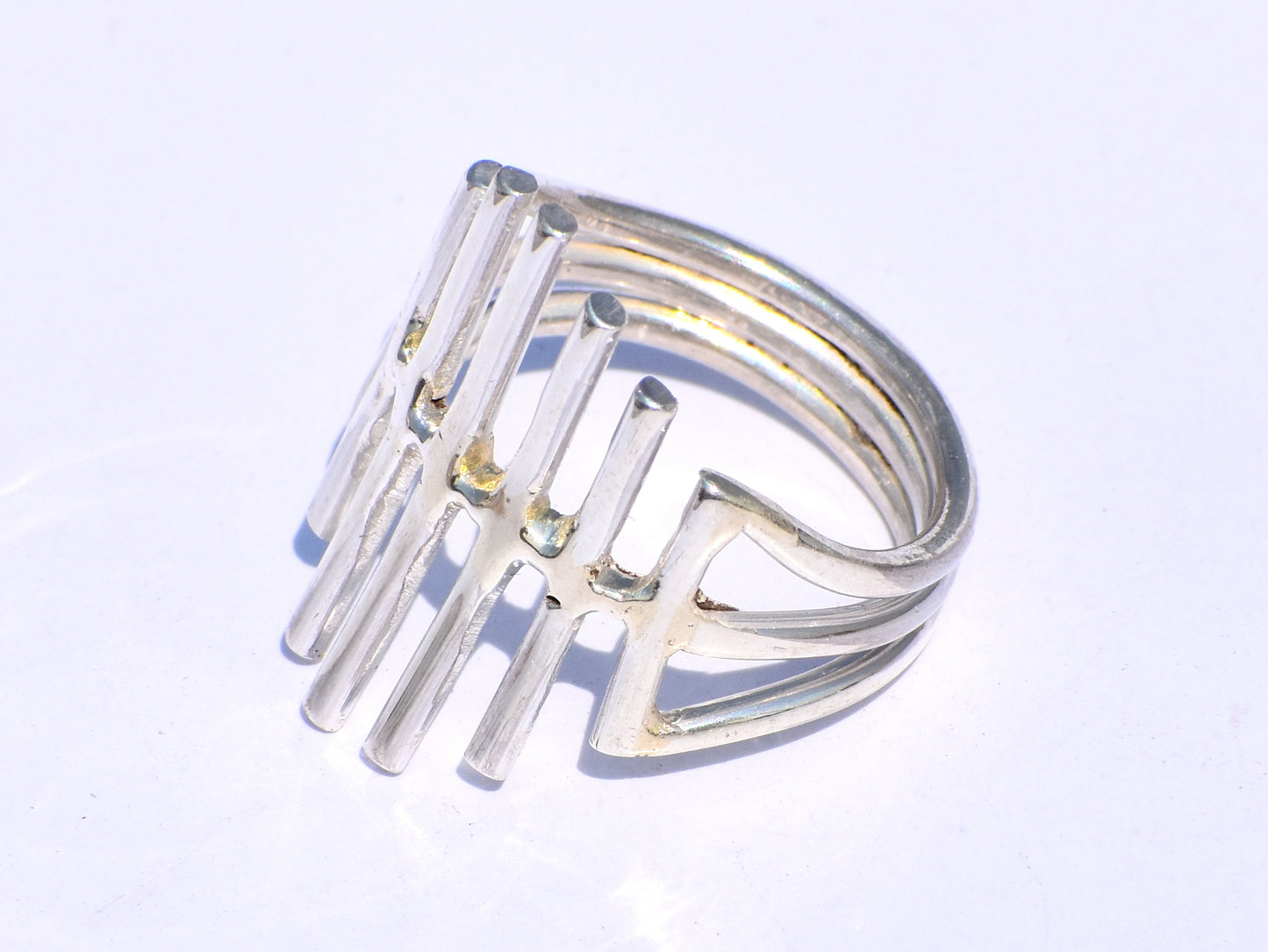 Silver Bar Ring, Crown Ring, Handmade Ring, 925 Sterling Silver Ring, Fidget Ring, Chunky Ring, Best Friend Gift, Statement Ring, Gift Ring