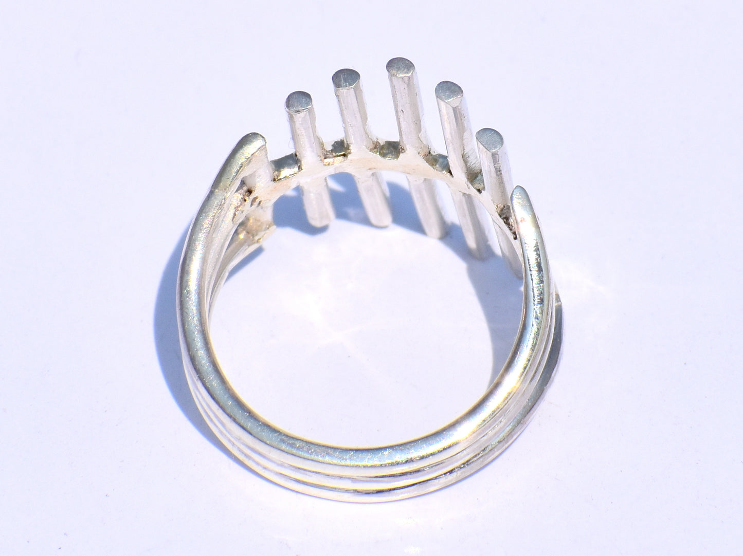 Silver Bar Ring, Crown Ring, Handmade Ring, 925 Sterling Silver Ring, Fidget Ring, Chunky Ring, Best Friend Gift, Statement Ring, Gift Ring