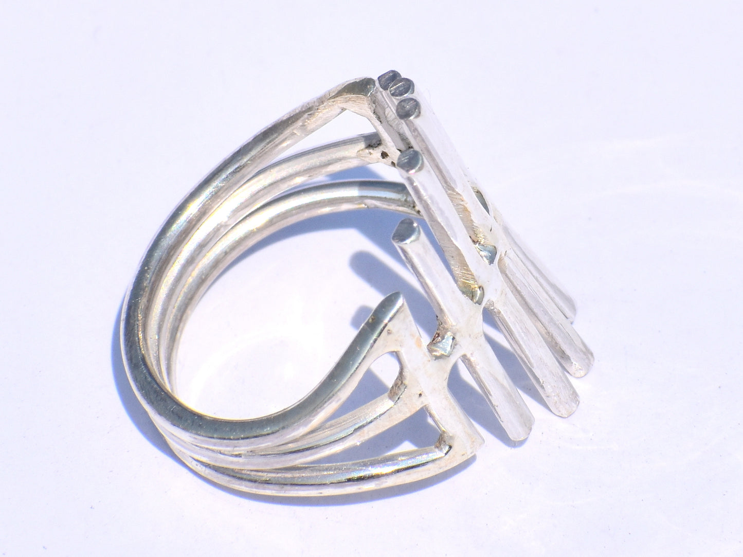 Silver Bar Ring, Crown Ring, Handmade Ring, 925 Sterling Silver Ring, Fidget Ring, Chunky Ring, Best Friend Gift, Statement Ring, Gift Ring