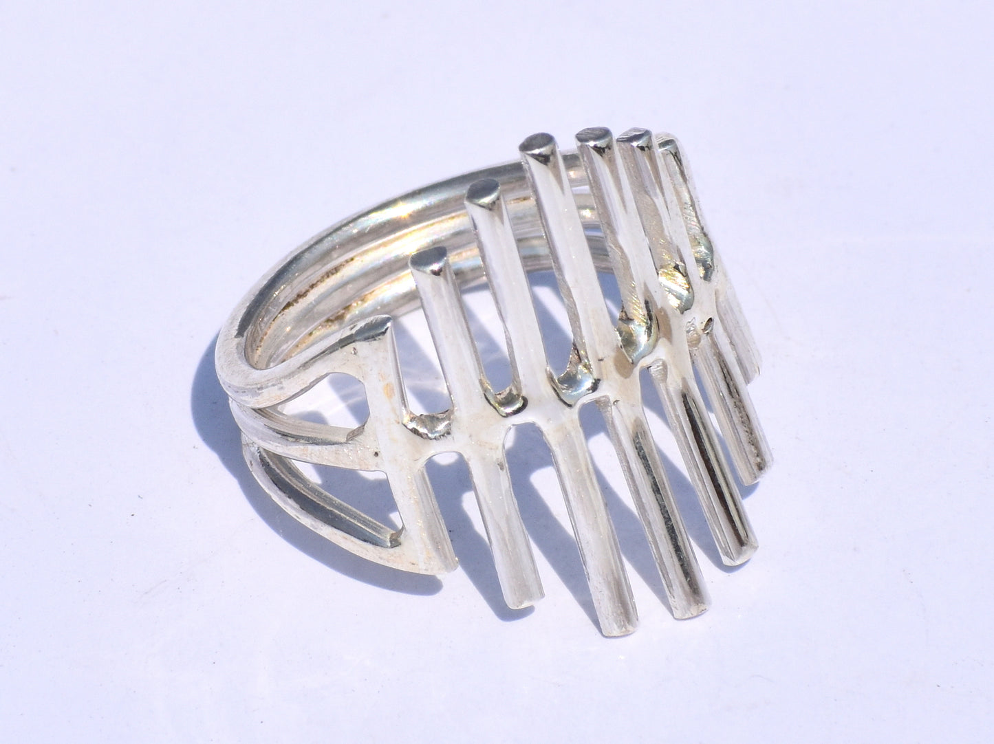 Silver Bar Ring, Crown Ring, Handmade Ring, 925 Sterling Silver Ring, Fidget Ring, Chunky Ring, Best Friend Gift, Statement Ring, Gift Ring