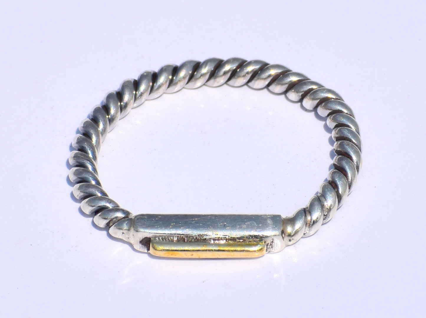 Silver Stacking Ring, Brass Head Ring, 925 Sterling Silver Ring, Nickel Free Silver, Unisex Ring, Handmade Ring, Fidget Ring, Chunky Ring