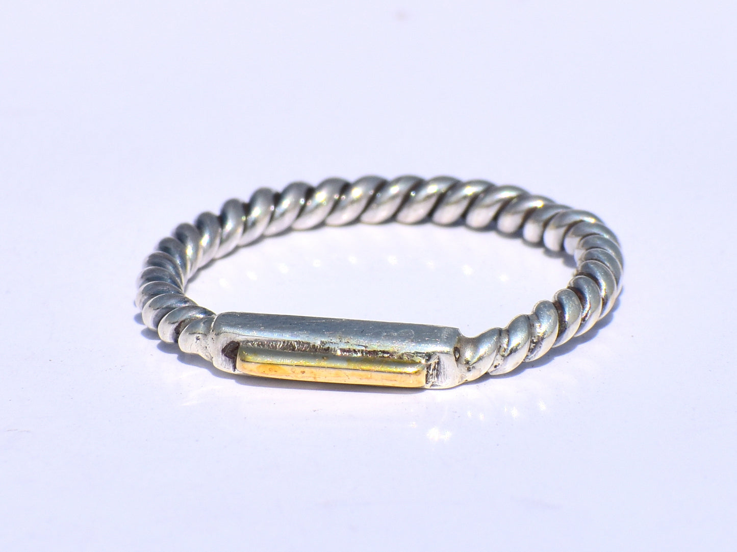 Silver Stacking Ring, Brass Head Ring, 925 Sterling Silver Ring, Nickel Free Silver, Unisex Ring, Handmade Ring, Fidget Ring, Chunky Ring
