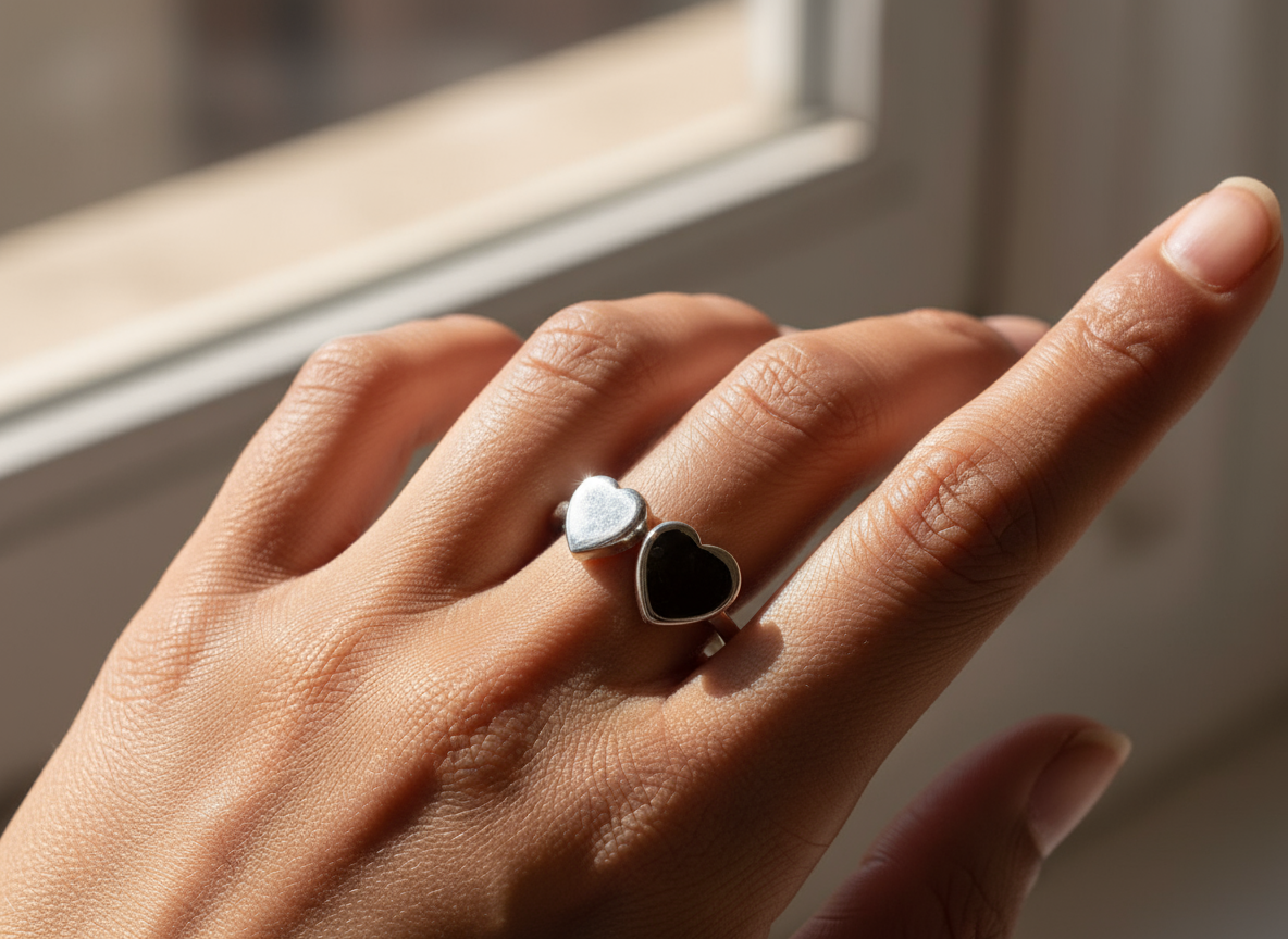 Entwine Silver Heart Ring – Handmade 925 Sterling Silver