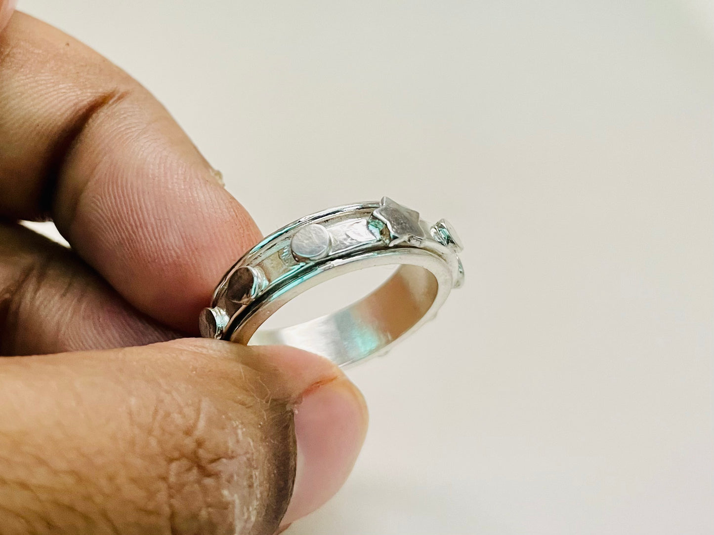 Star Spinner Ring, 925 Sterling Silver Ring, Handmade Ring