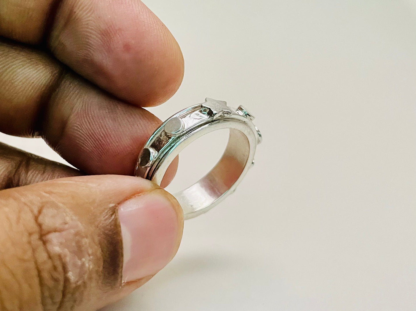 Star Spinner Ring, 925 Sterling Silver Ring, Handmade Ring